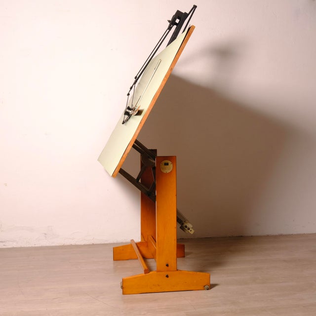 Wood Wooden Drawing Board from S.I.P.I, Italy, 1940s For Sale - Image 7 of 18