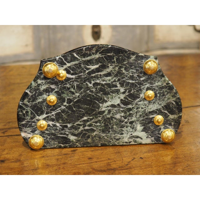 A Small French Louis XV Style Carved Marble and Gilt Bronze Letter Carrier, 20th C. For Sale - Image 17 of 18