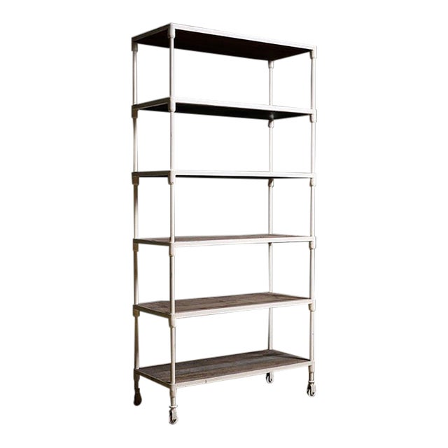 Late 20th Century Restoration Hardware Industrial Style Bookshelf For Sale