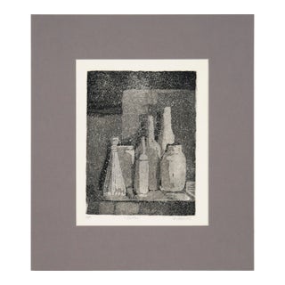 "Bottles" - Etching in Ink on Paper (Artist's Proof) by Doris Warner For Sale