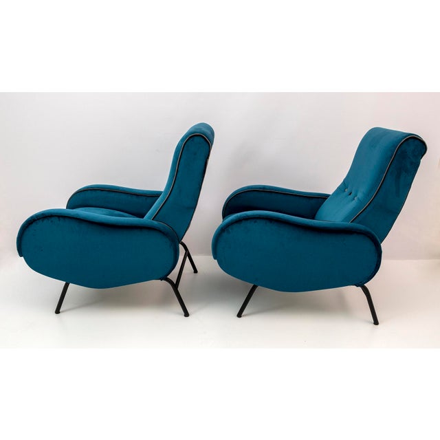 1950s Vintage Reclining Chairs by Marco Zanuso, Italy, 1950s, Set of 2 For Sale - Image 5 of 12