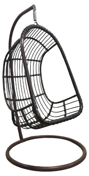 Vintage Rattan & Bamboo Hanging Egg Chair
