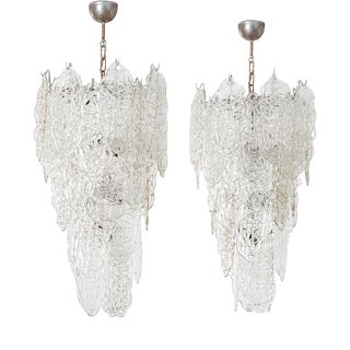 Chandeliers from Mazzega, 1970, Set of 2 For Sale