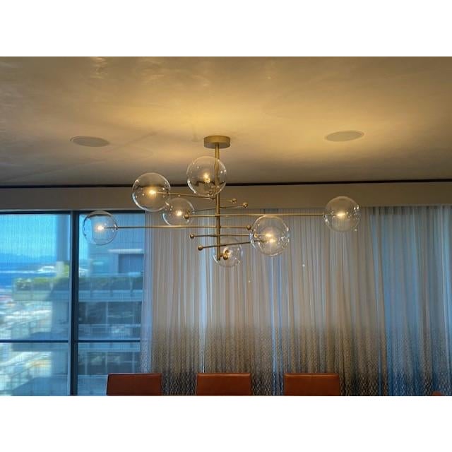 Restoration Hardware Glass Globe Mobile EightArm Chandelier, 2020s
