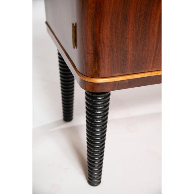 Small Art Deco Walnut and Maple Sideboard with Handles, 1940 For Sale - Image 3 of 12