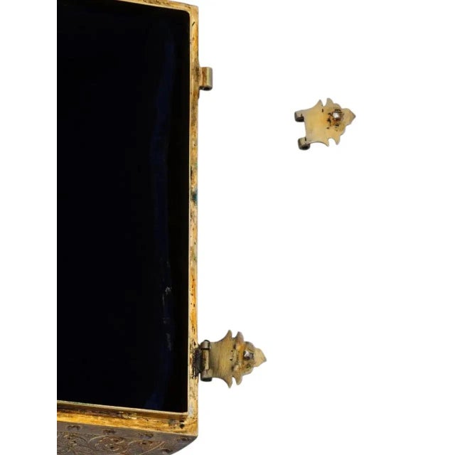 Metal Late 19th Century Antique Portuguese Sterling Silver Box With Stand For Sale - Image 7 of 7