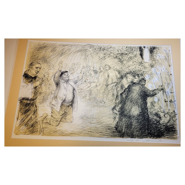 Lucien,Philippe Moretti, Le Poconnier De Dieu 4, 1975, Original Lithograph For Sale
