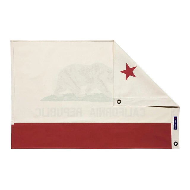 This decorative flag is made with 100% cotton canvas in off-white and faded red. Design is printed on front side only,...