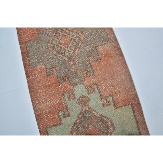 1950s Oushak Wool Hallway Runner Rug For Sale - Image 5 of 10