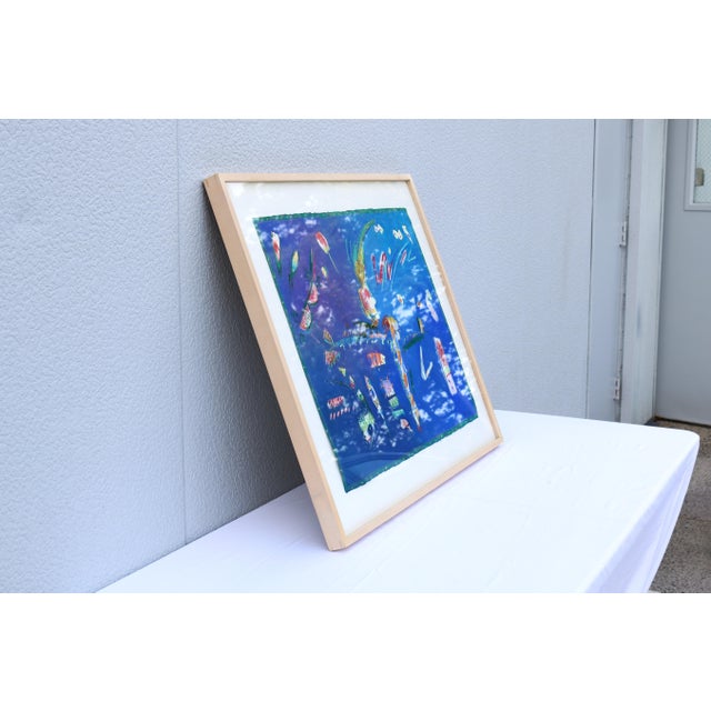 1980's Val Rossman Neighbors Abstract Expressionism Pastel Artwork One-of-a-Kind For Sale - Image 9 of 17