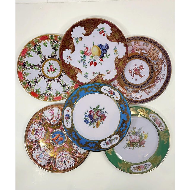 Enamaled Tin English Plates- Set of 6 For Sale - Image 4 of 4