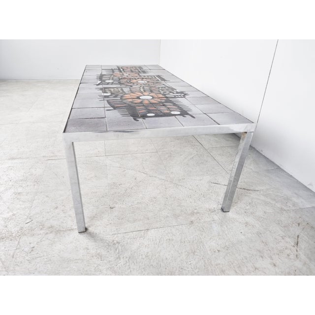 Vintage Ceramic Coffee Table by Perignem, 1960s For Sale - Image 3 of 10