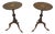 Tripod Wine Tables with Decorative Inlays, 1900, Set of 2 For Sale