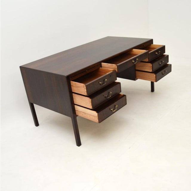 Mid-Century Modern Danish Desk attributed to O. Bank Larsen, 1950s For Sale - Image 3 of 15