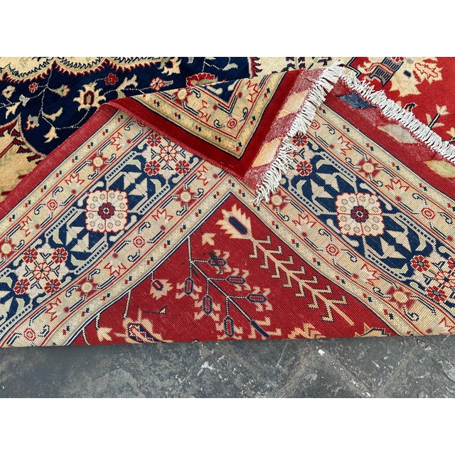 Persian Heriz Red/Ivory Hand-Knotted Area Rug For Sale - Image 9 of 9