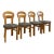Set of 4 Mid-Century Danish Modern Pine Dining Chairs in "U-Back" Style For Sale