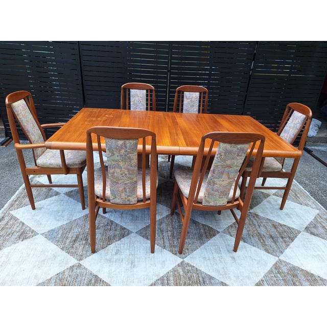 1960s MCM Danish Teak Table With Benny Linden Chairs For Sale - Image 10 of 14