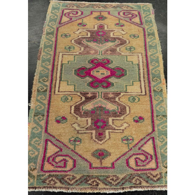 Turkish Mini Rug Oriental Hand Knotted Vintage Rug 1'6" x 2'6" #21186 Explore a curated collection of hallway runners,...