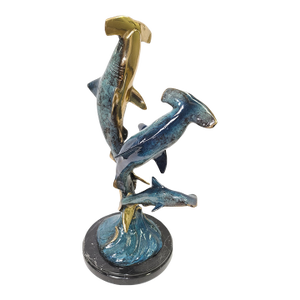 Dance of the Hammerhead Sharks -Bronze Sculpture