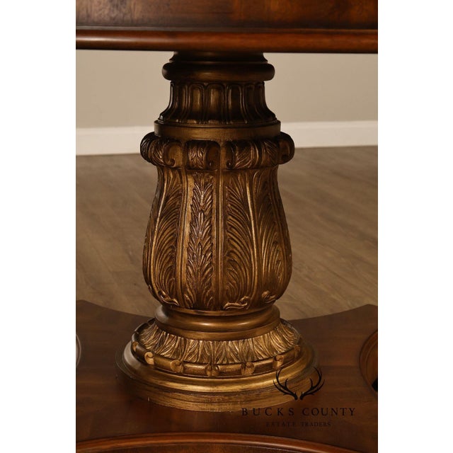 Drexel Neoclassical Revival Round Marble Top Pedestal Dining or Center Table With Claw Feet For Sale - Image 17 of 18