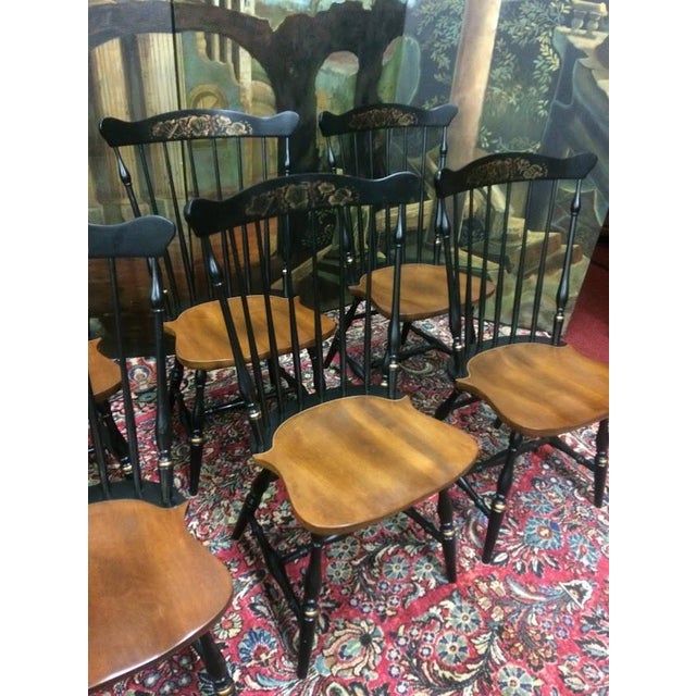 1980s Vintage Windsor Chairs, Hitchcock Furniture, Dining Chairs For Sale - Image 5 of 8