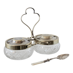 Victorian Preserves Set w/ Pearl Spoon