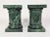 1970s 1980s Green Marble Column Bookends. Excellent Condition.