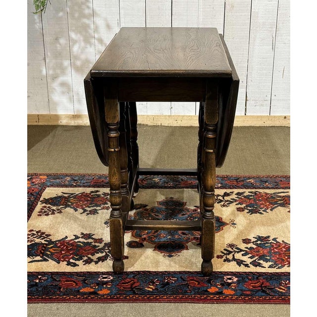 Vintage Oak Gateleg Table, 1950s For Sale - Image 9 of 11