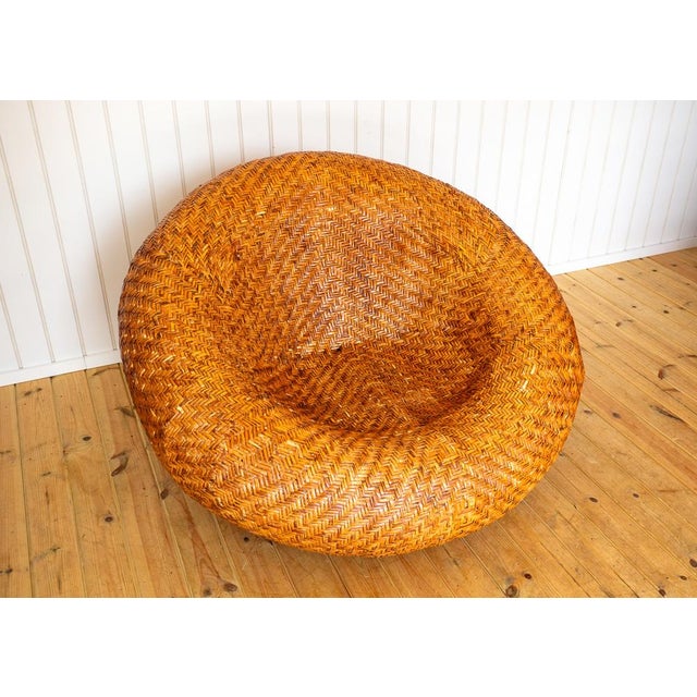 French Mushroom Lounge Chair in Rattan, 1970s For Sale - Image 14 of 18