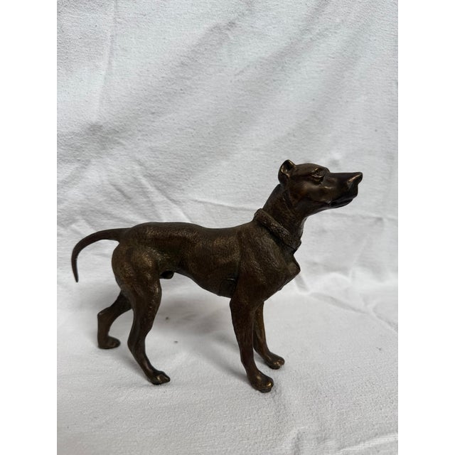 1930s Cast Iron Male Patina Great Dane For Sale - Image 5 of 8