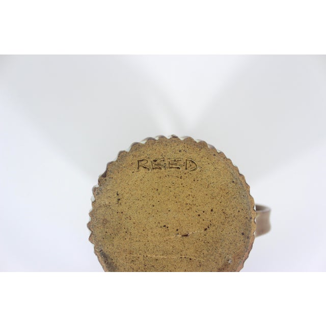 Vintage Handmade Studio Pottery Pitcher Vase For Sale - Image 12 of 12
