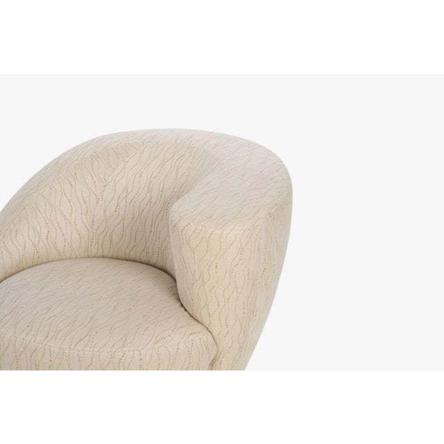 Cream 1990s Vladimir Kagan Nautilus Swivel Chairs - Set of 2 For Sale - Image 8 of 10