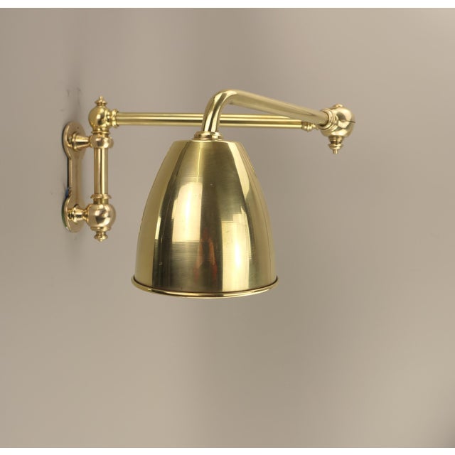 Metal Art Deco British Adjustable Wall-Mounted Reading Lamp with Dual Swivel Arms, 1920s For Sale - Image 7 of 18
