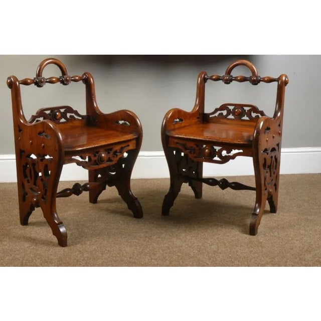 Set of Early Victorian Mahogany Hall Chairs in the Style of Richard Bridgens For Sale - Image 3 of 3