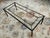 Vintage Neoclassical Style Iron and Brass Glass Top Coffee Table For Sale - Image 9 of 12
