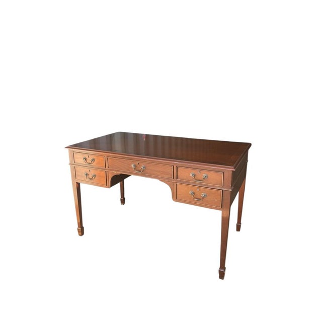 Mahogany double sided partners writing desk with one sided blank drawers a classic design that first gained popularity in...