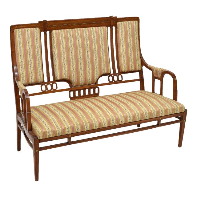 Art Nouveau Settee Sofa In The Style Of Iberto Issel Chairish