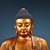 Late 20th Century Set of 3 Gilt Bronze Figures of Shakyamuni Buddha and Disciples For Sale In Los Angeles - Image 6 of 9