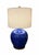 2010s Pair of Cobalt Glazed Ceramic Table Lamps For Sale - Image 5 of 12