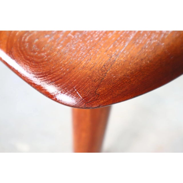 Johannes Aasbjerg Mid Century Danish Solid Teak Large Triangle Coffee Table Designed by Johannes Aasbjerg Andersen Made in Denmark Scandinavian For Sale - Image 4 of 10