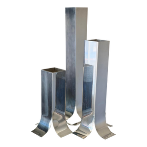 Vintage Mid-Century Modern Italian "Stele" Silver Vases/Candlestick Holders by Lino Sabattini