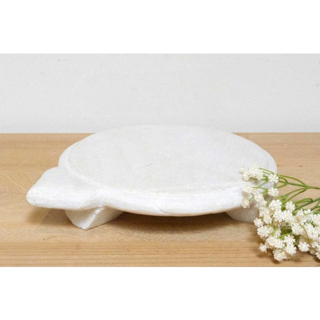 Carved Marble Candle Holder Plate For Sale In Los Angeles - Image 6 of 6