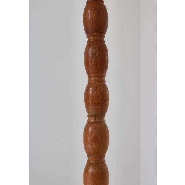 Scandinavian Cabinetmaker Floor Lamps in Turned Oakwood, 1950s, Set of 2 For Sale - Image 17 of 18