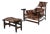 1960s Restored Brazilian Jangada Rosewood & Leather Sling Chair With Ottoman by Jean Gillon For Sale