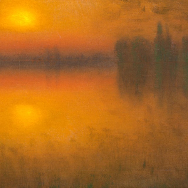 Charcoal 'The Sacramento River, Rio Vista, 1919' by James Everett Stuart, California, Bohemian Club, White House, San Francisco School of Design For Sale - Image 8 of 12