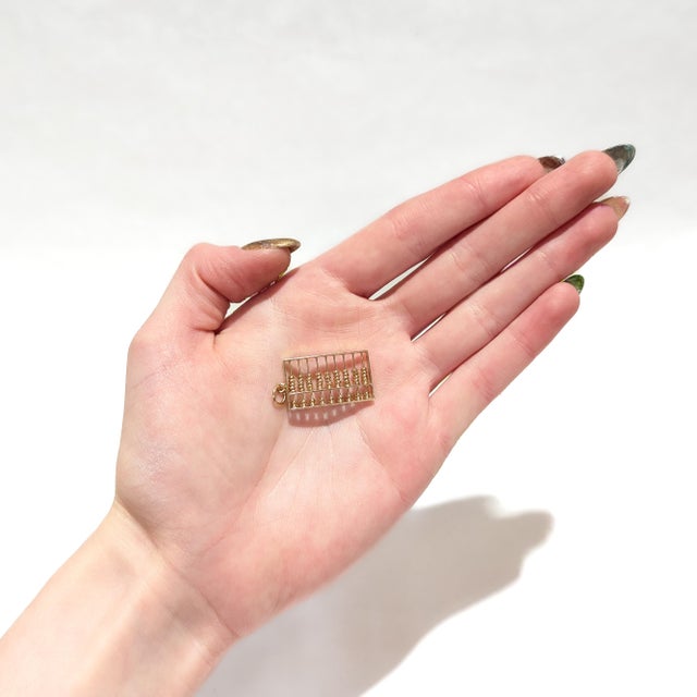 Late 20th Century Vintage 14k Gold Abacus Charm or Pendant For Sale - Image 5 of 18