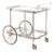 Silver-Plated Metal Serving Cart, 1970s For Sale