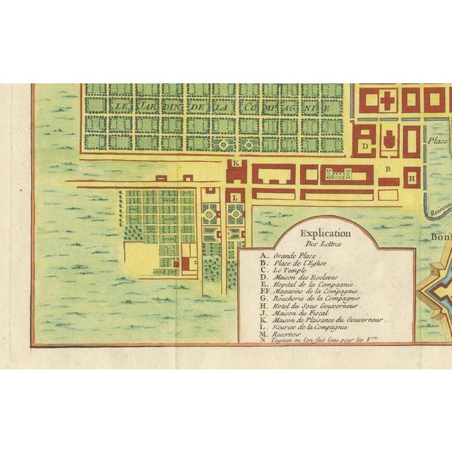 French Map of Cape of Good, Hope Fort and City Plan, 1765 For Sale - Image 5 of 9