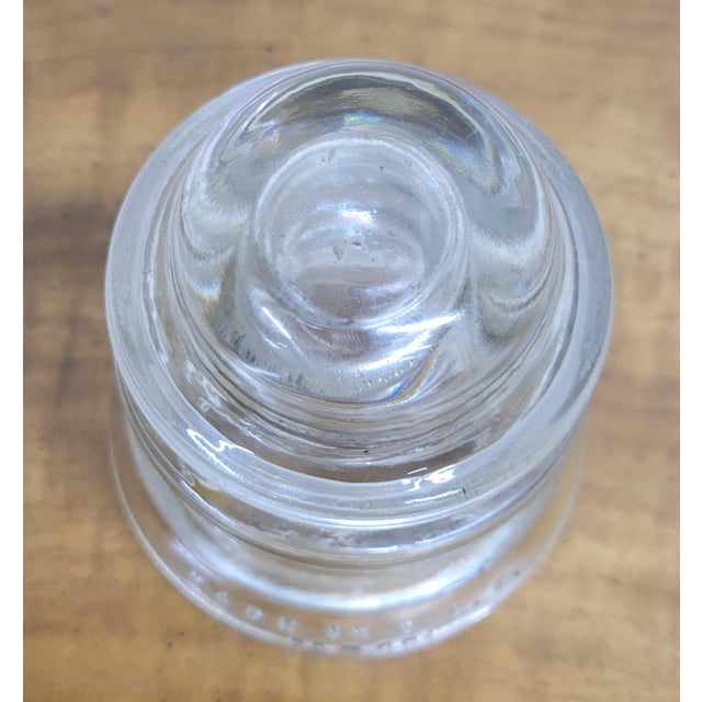 Traditional Vintage Hemingray 45 Clear Glass Insulator For Sale - Image 3 of 12