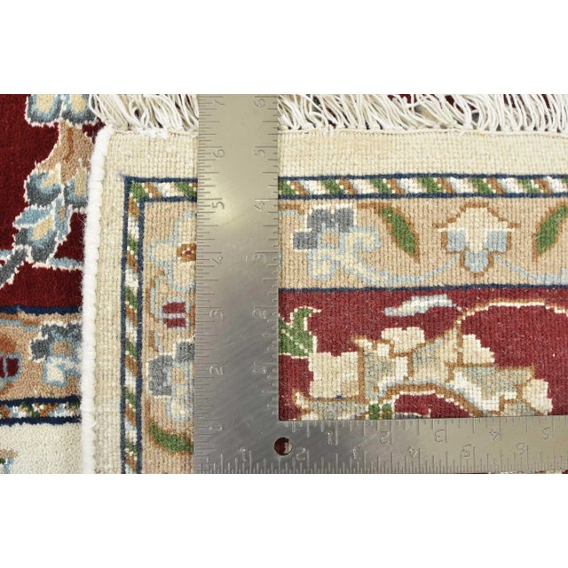 Fine Nain Rug 6’1” X 9’2” White Wool Traditional Hand-Knotted Oriental Carpet For Sale - Image 15 of 15